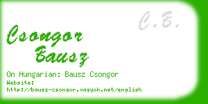 csongor bausz business card